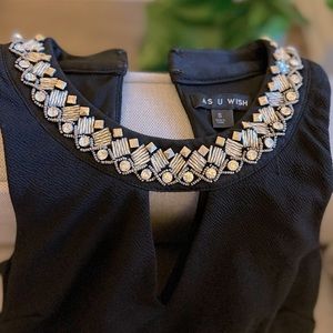 Embroidered wedding guest dress